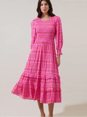 Sugarlips Smocked Midi Dress XS